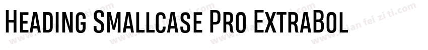 Heading Smallcase Pro ExtraBold字体转换